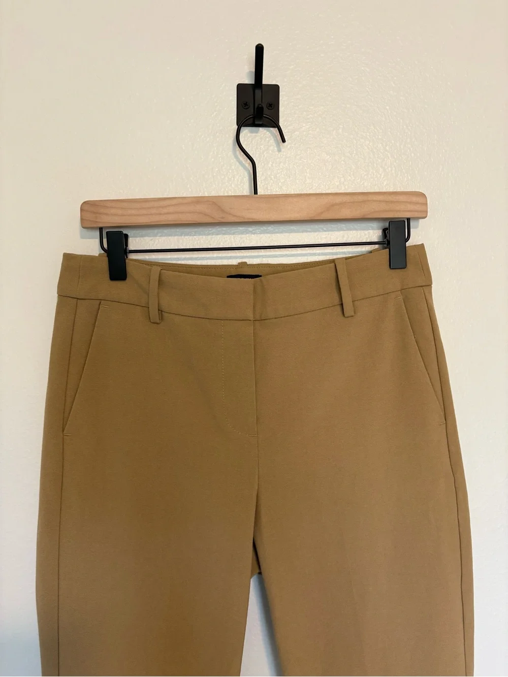 J. Crew Ruby Stretch Twill Mid-Rise Straight Trouser Crop Pant Tan 6P